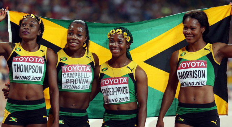 29 août 2015 Les Jamaïcaines sont championnes du monde du 4x100m