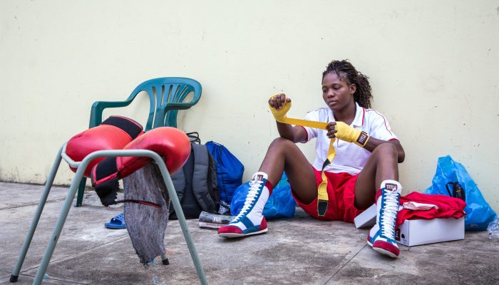 boxeuse de l'equipe du mozambique